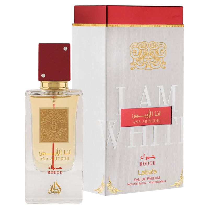 Lattafa Ana Abiyedh Rouge EDP 60 ML original, perfume árabe