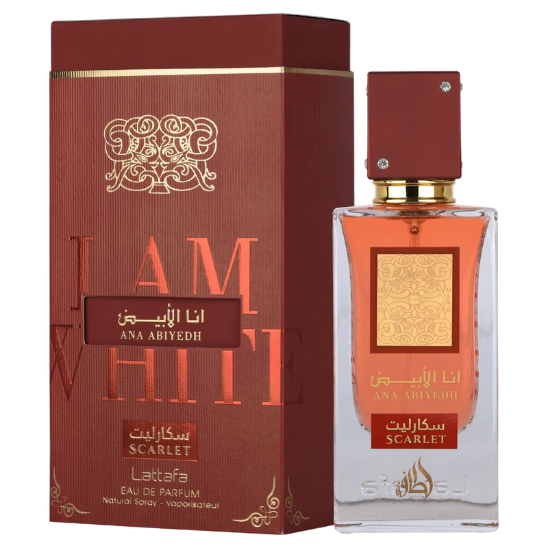 Lattafa Ana Abiyedh Scarlet EDP 60 ML original, perfume árabe