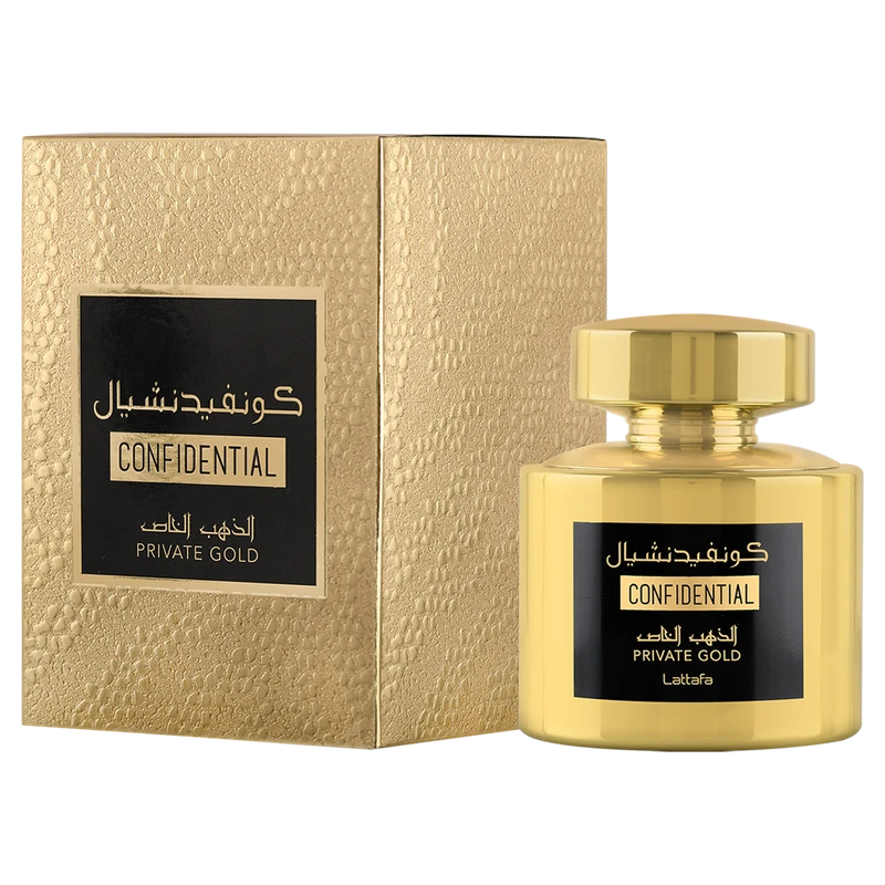 Lattafa Confidential Private Gold EDP 100 ML original, perfume árabe