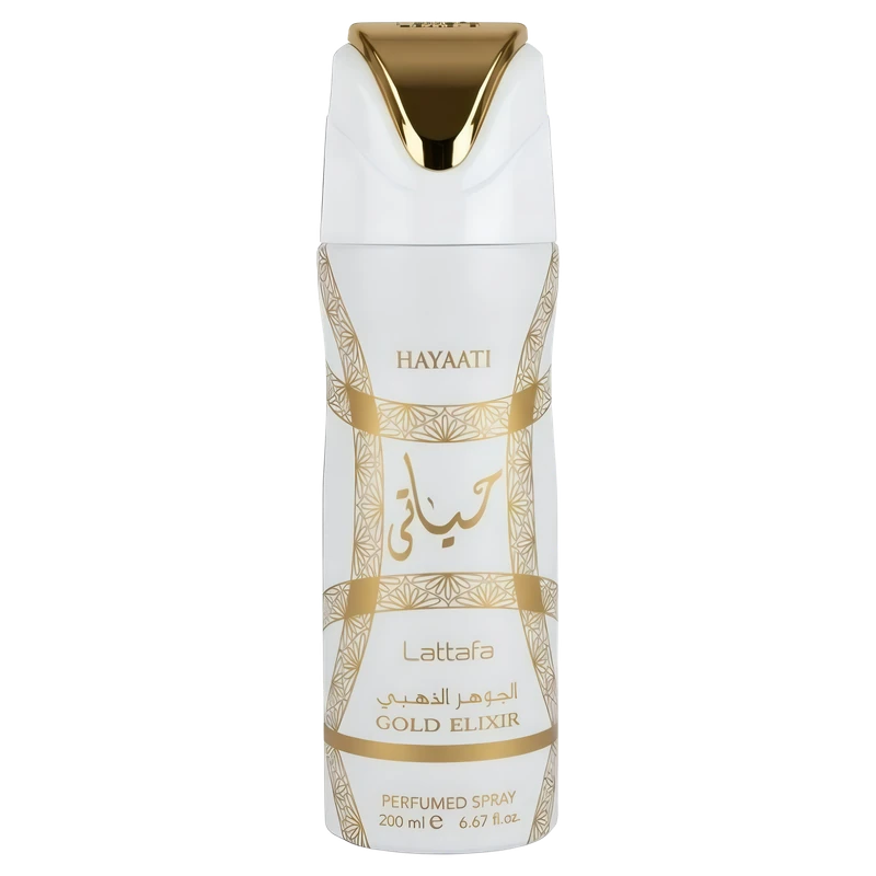 Lattafa Hayaati Gold Elixir Desodorante Corporal 200 ML original, perfume árabe