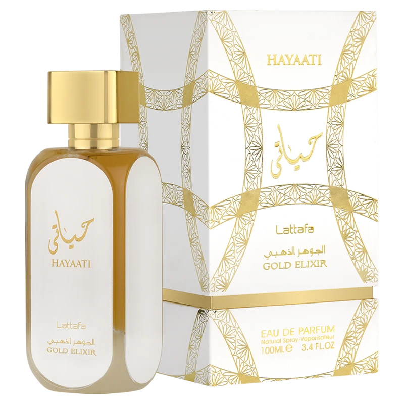 Lattafa Hayaati Gold Elixir EDP 100 ML original, perfume árabe