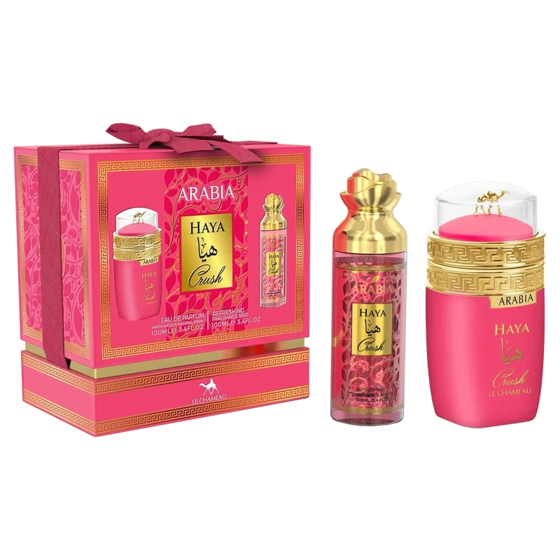 Estuche Le Chameau Arabia Haya Crush 100 ml + Body Mist 100 ml original, set de regalo de Le Chameau